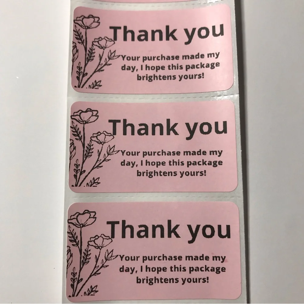4x$20 💲💲100 Thank you your purchase made my day thermal stickers #991